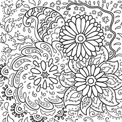 Floral background. Beautiful vector design.