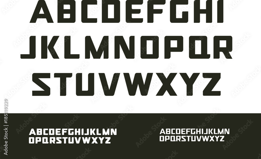 Poster Digital uppercase alphabet. Futuristic technology font. Modern monogram template. Minimalistic vector design typeface. Logo template set. The first letter of the title.