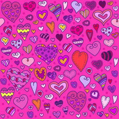 Love hearts seamless pattern. Can be used for textile, website background, book cover, packaging.