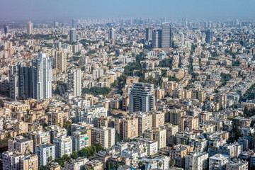Naklejka na ściany i meble Aerial view of the City of Tel Aviv, Israel
