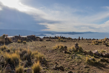Paysage et cultures sur les îles du lac Titicaca