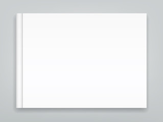 Blank catalogue landscape brochure mockup cover template