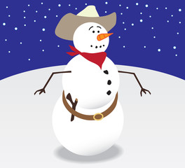 Cowboy Snowman