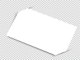 Blank business card with shadow mockup cover template.