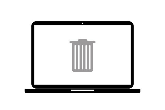 Laptop - M&uuml;lltonne