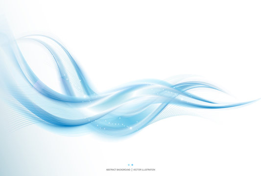 Abstract Blue Stripe Background, water wave concept, vector illustration