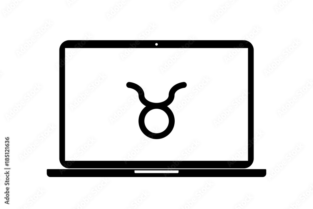 Sticker laptop - stier - horoskop