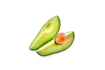 Avocado on white background