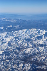 Fototapeta premium Aerial view over Zagros Mountains, Iran