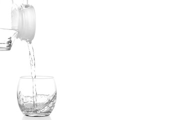 Glass of water carafe