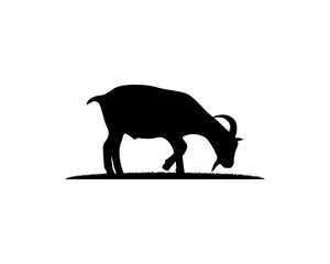 Black Goats Illustration Logo Silhouette