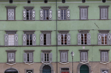building facade in Pisa, Tuscany, Italy