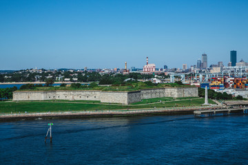 Fototapeta na wymiar Fort Independence in Boston