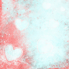 red background with hearts for Valentine's