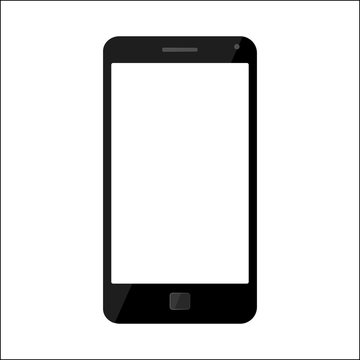 modern touch phone-smartphone-tablet, isolated on white background. Empty screen. Vector