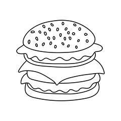 Hamburger vector icon. Beautiful vector design.