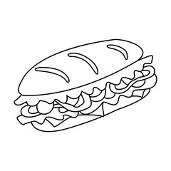 Sandwich vector icon. Beautiful vector design.