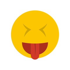 Smile icon. Vector flat illustration of smile icon isolated on white background