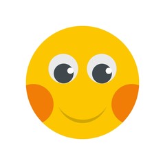 Smile icon. Vector flat illustration of smile icon isolated on white background