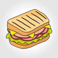 Sandwich vector icon. Colorful template for you design, web and mobile applications.