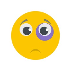 Smile icon. Vector flat illustration of smile icon isolated on white background