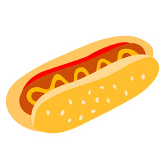 Hot dog vector icon. Beautiful vector design.
