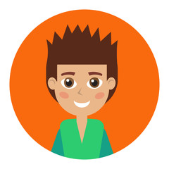 Man icon for avatar. It can be used as - logo, pictogram, icon, infographic element