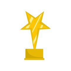 Star award icon. Flat illustration of star award vector icon isolated on white background