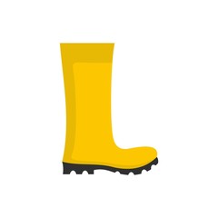 Rubber boots icon. Flat illustration of rubber boots vector icon isolated on white background