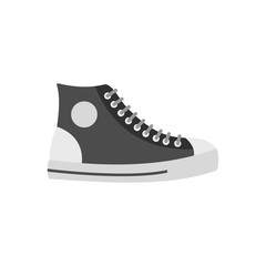 Men shoe icon. Flat illustration of men shoe vector icon isolated on white background