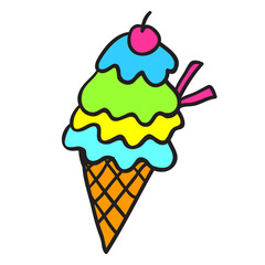 Ice cream vector icon. Beautiful vector design.