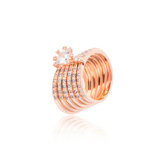 Golden ring isolated on white