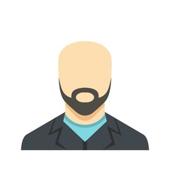 Man avatar icon. Flat illustration of man avatar vector icon isolated on white background