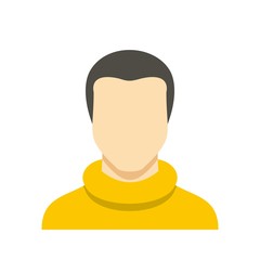 Man avatar icon. Flat illustration of man avatar vector icon isolated on white background