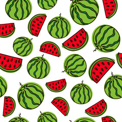 Seamless watermelons pattern. Can be used for textile, website background, book cover, packaging.