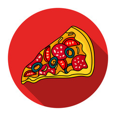 Pizza vector icon. Beautiful vector design.