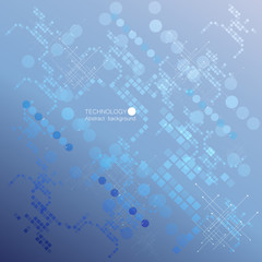 Abstract geometric technology background. Vector Illustration.
