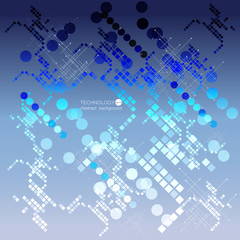 Abstract geometric technology background. Vector Illustration.