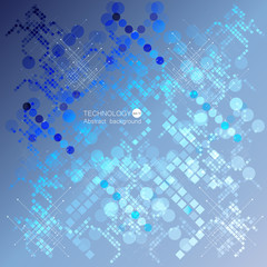 Abstract geometric technology background. Vector Illustration.