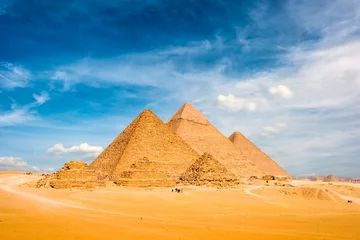 Foto op Canvas The Great Pyramids of Giza, Egypt © Günter Albers