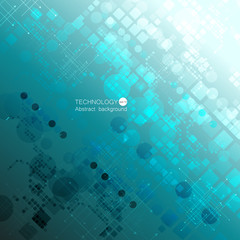 Abstract geometric technology background. Vector Illustration.