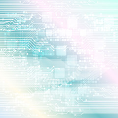 Fototapeta premium Abstract geometric technology background. Vector Illustration.