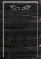Black board as mockup for restaurant menu