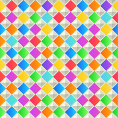 Abstract geometric background. Colorful seamless texture. Vector interior wall panel pattern.