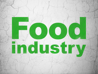 Industry concept: Green Food Industry on textured concrete wall background
