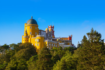 Fototapeta na wymiar Pena Palace in Sintra - Portugal