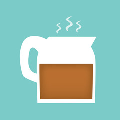 tea or coffee pot icon- vector illustration