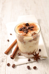 close up on tiramisu