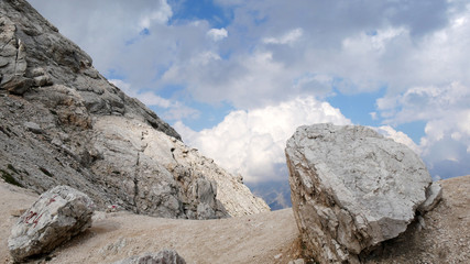 Pareti di roccia in montagna