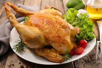 roast chicken with vegetable